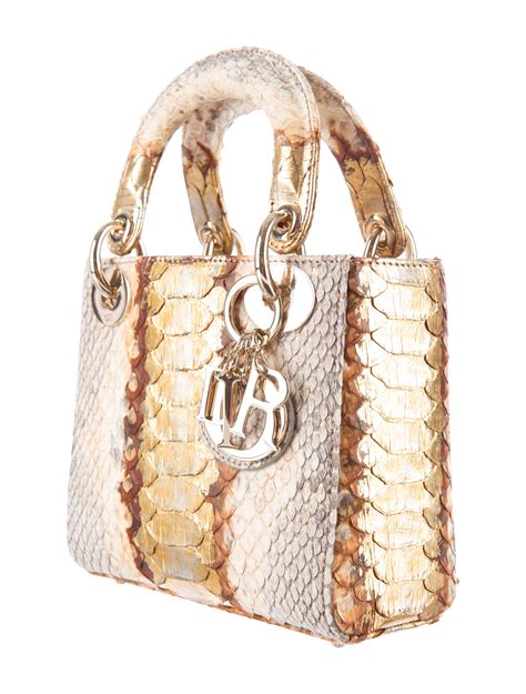 lady dior python skin bag|Dior leather handbags.